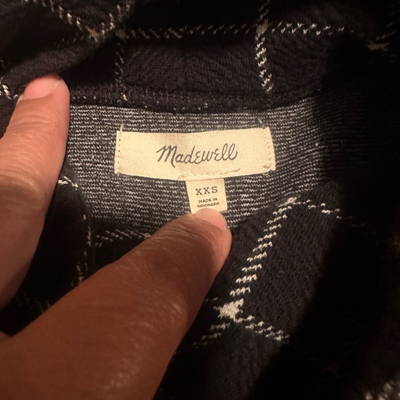 Madewell Textured Turtleneck Top in Windowpane Pattern Size XXS - Picture 7 of 8